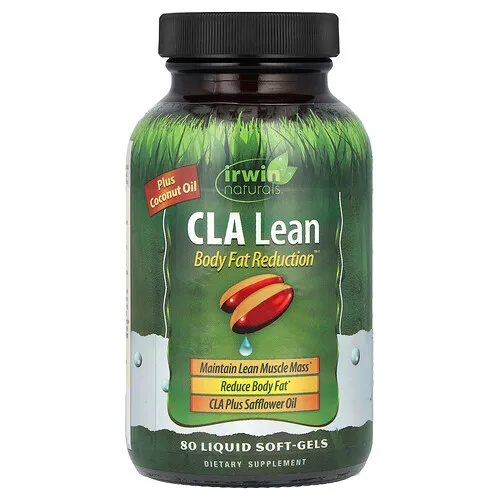 Irwin Naturals, C.L.A. Lean Body Fat Reduction, Suplemento alimentario, 80 cápsulas blandas