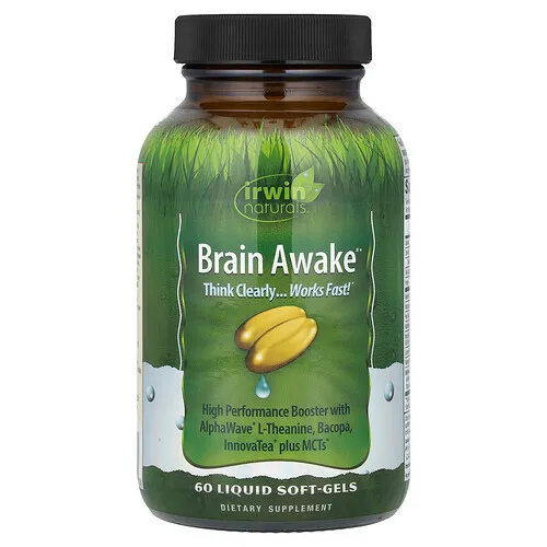 Irwin Naturals, Brain Awake®, 60 cápsulas blandas con contenido líquido