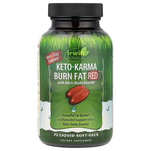 Irwin Naturals, Keto-Karma Burn Fat Red, 72 cápsulas blandas con contenido líquido