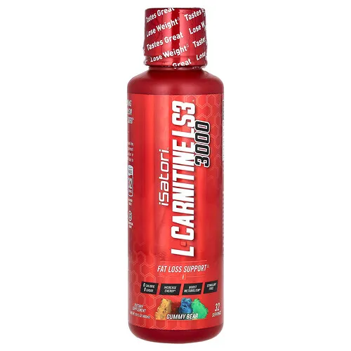 Isatori, L-carnitina LS3 3000, Gomitas en forma de osito, 3000 mg, 480 ml (16 oz. líq.)