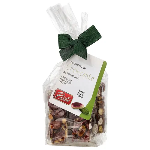 Pisti, Láminas de pistacho crujiente con almendras, 100 g (3,52 oz)