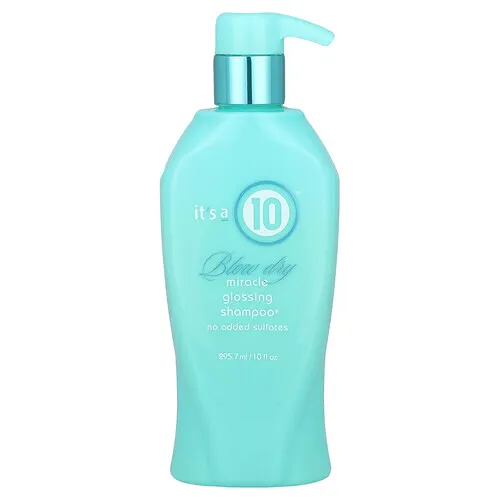 It's a 10, Secado con secador, Miracle Glossing Shampoo®, Champú milagroso para dar brillo, 295,7 ml (10 oz. líq.)