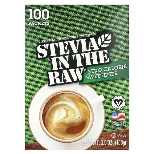 In the Raw, Stevia In The Raw®, Endulzante con cero calorías, 100 sobres, 100 g (3,5 oz)