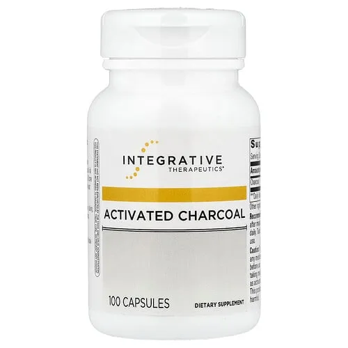 Integrative Therapeutics, Carbón vegetal activado, 100 cápsulas (280 mg por cápsula)