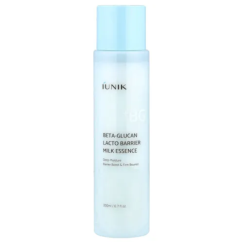 iUNIK, Esencia de leche de barrera con beta-glucanos y lactobacilos, Piel seca y sensible, 200 ml (6,7 oz. líq.)