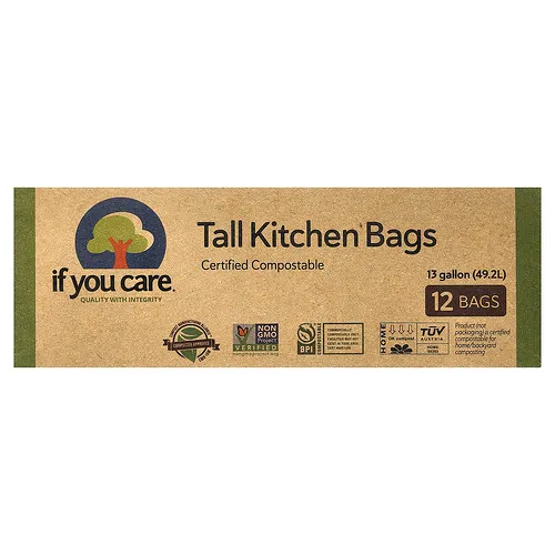 If You Care, Bolsas de cocina altas, 13 gal., 12 bolsas