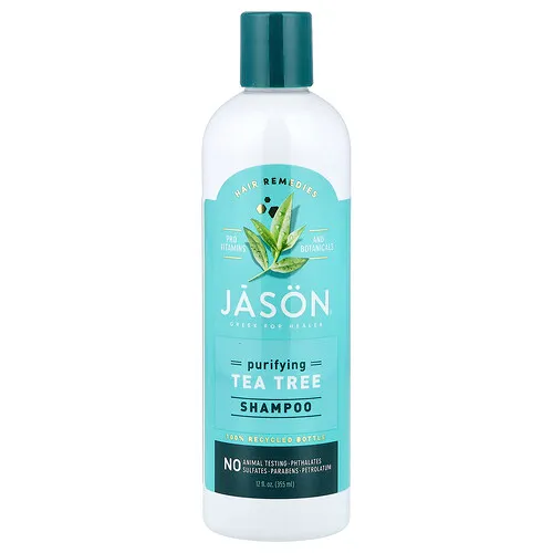 Jason Natural, Remedios para el cabello, Champú purificante del árbol del té, 355 ml (12 oz. Líq.)