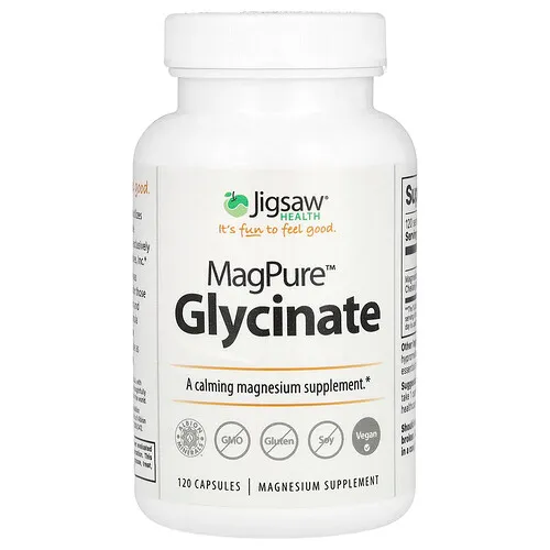 Jigsaw Health, Glicinato MagPure™, 120 cápsulas (50 mg por cápsula)