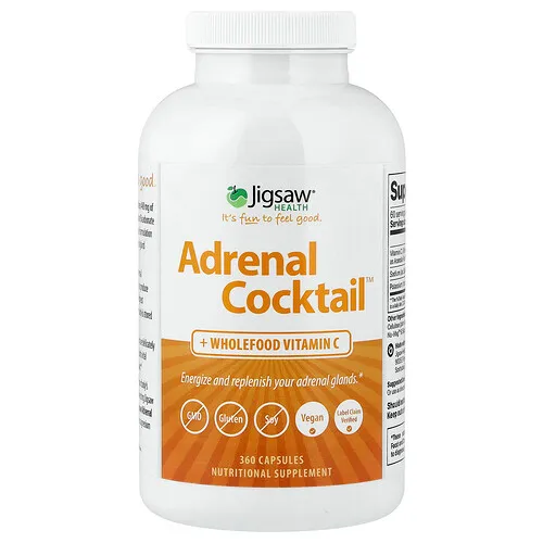 Jigsaw Health, Adrenal Cocktail™ con vitamina C proveniente de alimentos integrales, 360 cápsulas