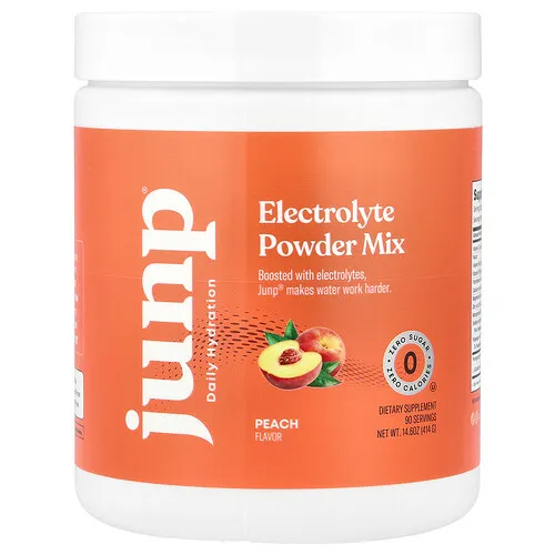 JUNP Hydration, Mezcla de electrolitos en polvo, Melocotón, 414 g (14,6 oz)