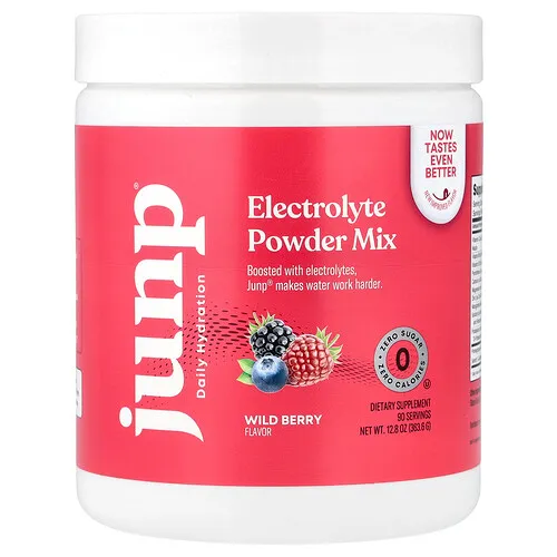 JUNP Hydration, Mezcla de electrolitos en polvo, Bayas silvestres, 363,6 g (12,8 oz)