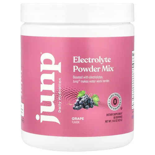 JUNP Hydration, Mezcla de electrolitos en polvo, Uva`` 423 g (14,9 oz)