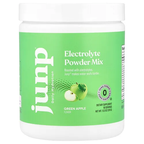 JUNP Hydration, Mezcla de electrolitos en polvo, Manzana verde`` 378 g (13,3 oz)