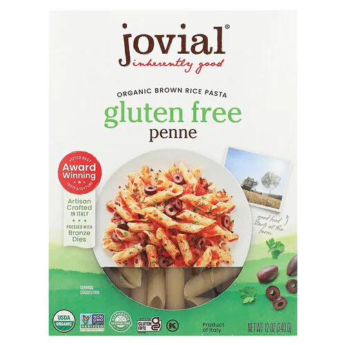 Jovial, Pasta de arroz integral orgánico, Penne, 340 g (12 oz)