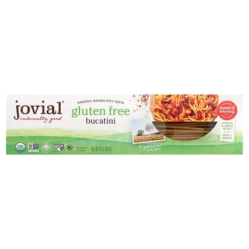 Jovial, Pasta de arroz integral orgánico, Bucatini, 283 g (10 oz)