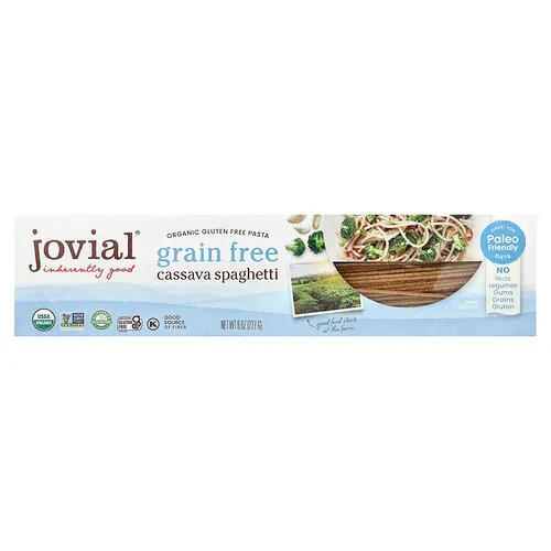 Jovial, Pasta orgánica sin gluten, Espagueti de yuca, 227 g (8 oz)