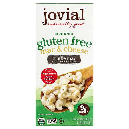 Jovial, Macarrones con queso orgánicos sin gluten, Macarrones con trufa, 170 g (6 oz)