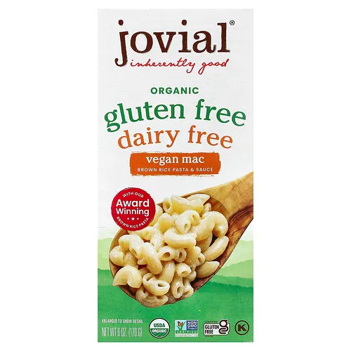Jovial, Orgánico sin gluten, sin lácteos, Mac vegano`` 170 g (6 oz)