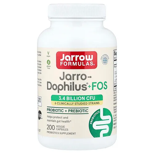 Jarrow Formulas, Jarro-Dophilus® más FOS, 200 cápsulas vegetales