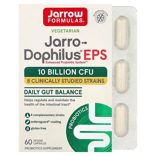 Jarrow Formulas, Jarro-Dophilus EPS, 60 cápsulas vegetales (5000 millones de UFC por cápsula)