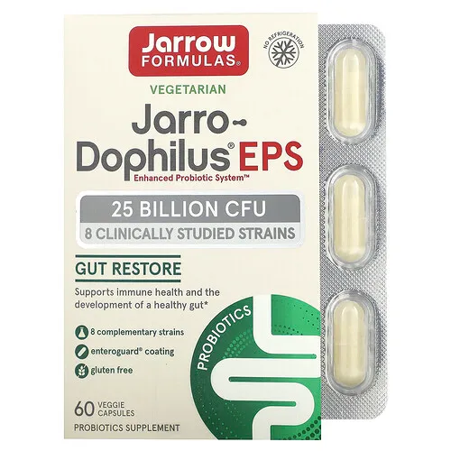 Jarrow Formulas, Jarro-Dophilus EPS, 25.000 millones de UFC, 60 cápsulas vegetales
