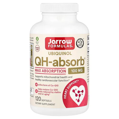 Jarrow Formulas, Ubiquinol, QH-Absorb®, Máxima absorción, 100 mg, 120 cápsulas blandas