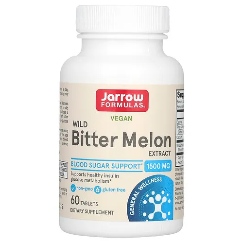 Jarrow Formulas, Extracto de melón amargo silvestre vegano, 60 comprimidos (750 mg por comprimido)