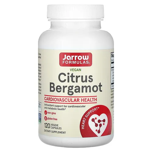 Jarrow Formulas, Cítricos y bergamota veganos, 120 cápsulas vegetales (500 mg por cápsula)