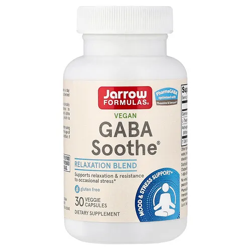 Jarrow Formulas, Vegan GABA Soothe®, 30 cápsulas vegetales