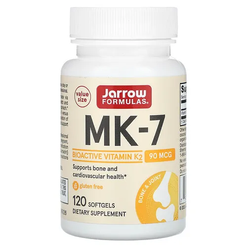 Jarrow Formulas, MK-7, Vitamina K2 en forma de MK-7, 90 mcg, 120 cápsulas blandas