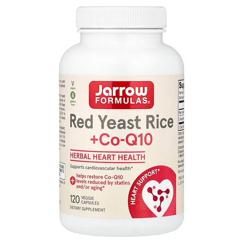 Jarrow Formulas, Arroz de levadura roja con CoQ10, 120 cápsulas vegetales