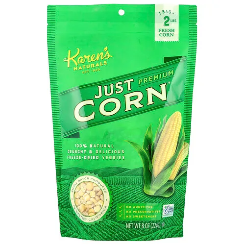 Karen's Naturals, Vegetales secos congelados premium, solo maíz, 8 oz (224 g)