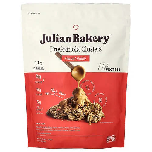 Julian Bakery, ProGranola Clusters, Mantequilla de maní, 526 g (18,5 oz)