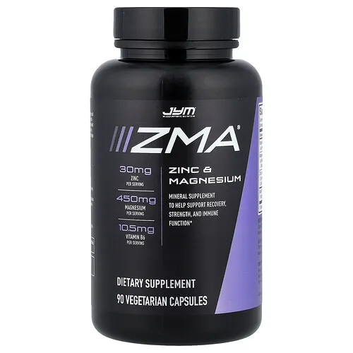 JYM Supplement Science, ZMA®, Zinc y magnesio, 90 cápsulas vegetales