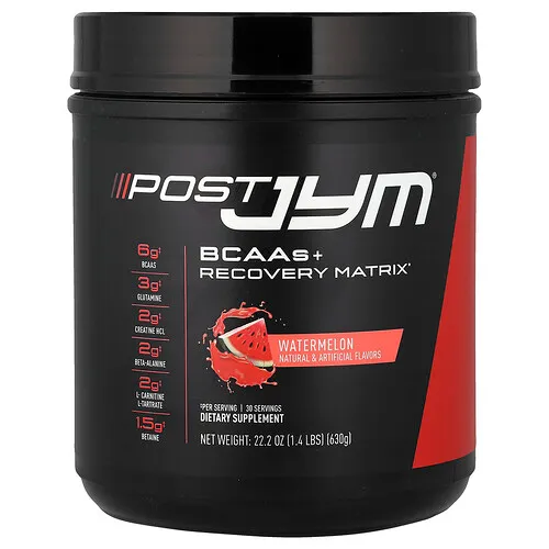 JYM Supplement Science, Post JYM, Matriz de BCAA para favorecer la recuperación, Sandía, 630 g (1,4 lb)