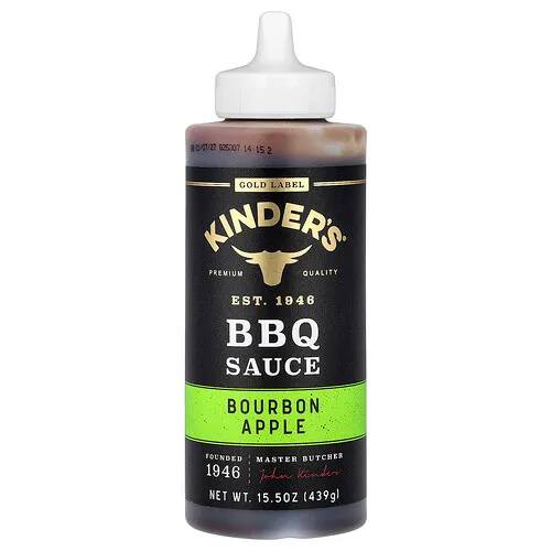KINDER'S, Gold Label, Salsa barbacoa, Manzana bourbon, 439 g (15,5 oz)