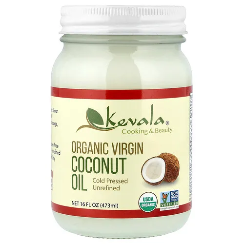 Kevala, Aceite de coco virgen orgánico`` 473 ml (16 oz. Líq.)