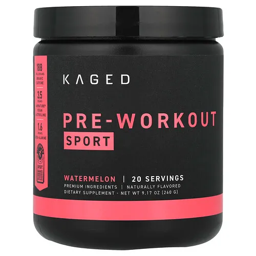 Kaged, Preentrenamiento, Suplemento deportivo, Sandía, 260 g (9,17 oz)