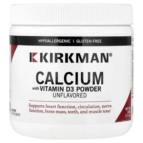 Kirkman Labs, Calcio con vitamina D3 en polvo, Sin sabor, 227 g (8 oz)