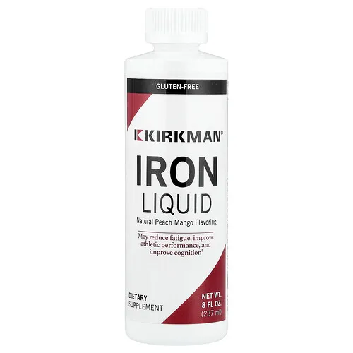 Kirkman Labs, Hierro líquido, Melocotón y mango naturales, 237 ml (8 oz. líq.)