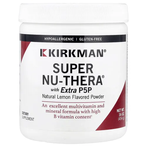 Kirkman Labs, Super Nu-Thera® en polvo con P5P adicional, Sabor natural a limón, 454 g (16 oz)