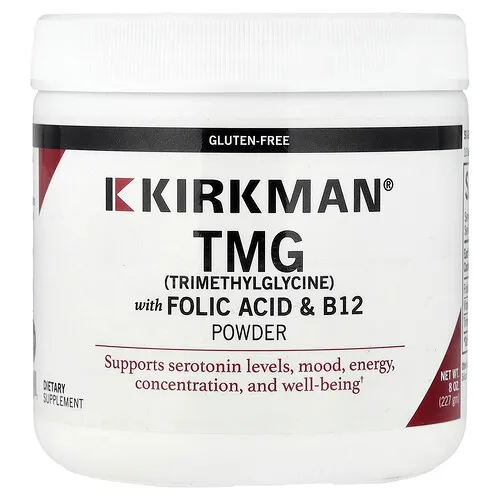 Kirkman Labs, TMG con ácido fólico y vitamina B12 en polvo, 227 g (8 oz)