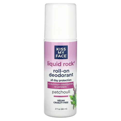 Kiss My Face, Desodorante roll-on líquido Rock, Pachuli, 88 ml (3 oz. líq.)