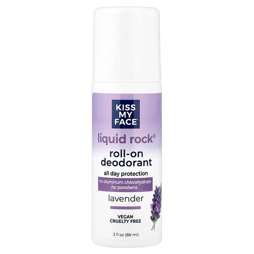 Kiss My Face, Liquid Rock®, Desodorante roll-on, Lavanda, 88 ml (3 oz. líq.)