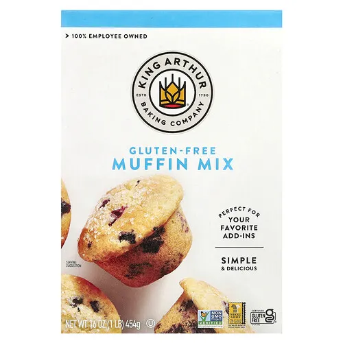 King Arthur Baking Company, Mezcla para muffins, Sin gluten, 454 g (16 oz)