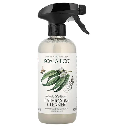 Koala Eco, Agente de limpieza natural multiusos para baños, Aceite esencial de eucalipto australiano, 500 ml (16,9 oz. líq.)