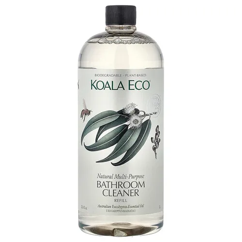 Koala Eco, Limpiador natural multiusos para el baño, Repuesto, Aceite esencial de eucalipto australiano, 1 l (33,8 oz. líq.)