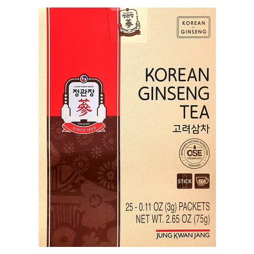 JungKwanJang, Té de ginseng coreano, 25 sobres, 3 g (0,11 oz) cada uno