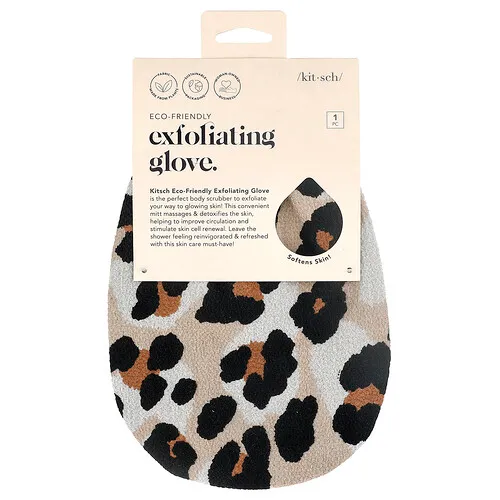 Kitsch, Guantes exfoliantes, Leopardo, 1 guante