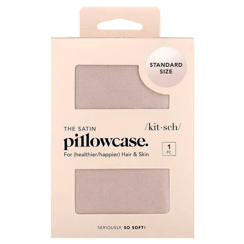 Kitsch, Funda de almohada de satén, Tamaño estándar, Rubor, 1 funda de almohada